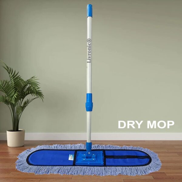 Ultimate Cotton Dust Mop with Aluminum Quick Change Extension Handle and Frame - Hardwood Floor Broom